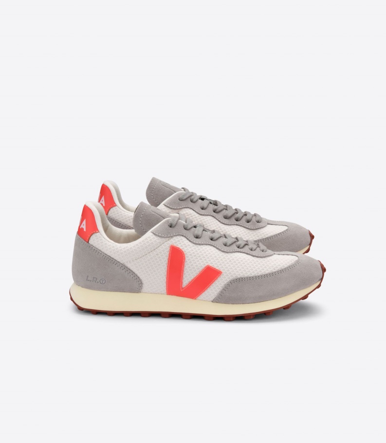 Branco Hexamesh Gravel Orange Grey Veja Collection