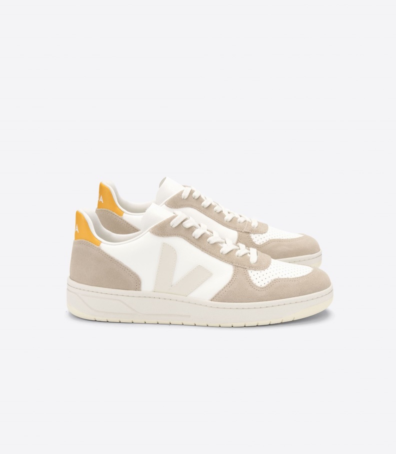Chromefree Leather White Sahara Ouro Veja Series