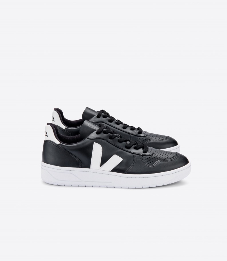 Leather Black White White Sole Veja Premium