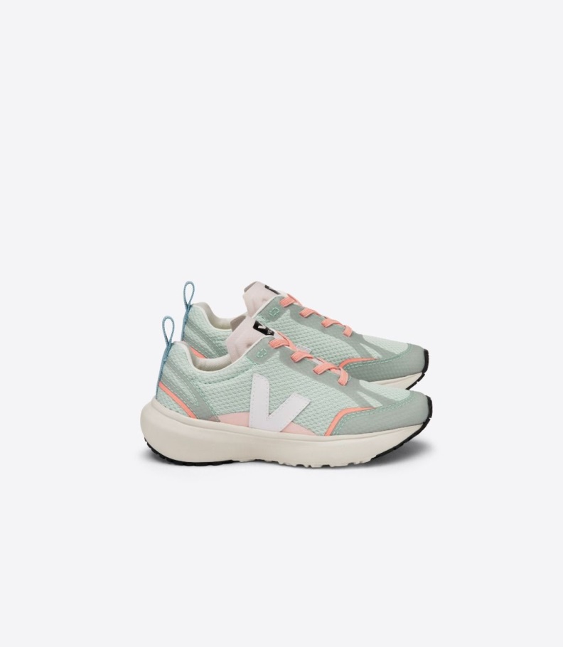 Veja Perfect Elastic Laces Alveomesh Matcha White