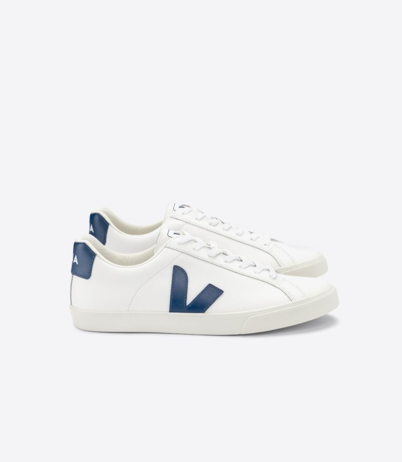 Veja Collection Leather White Cobalt