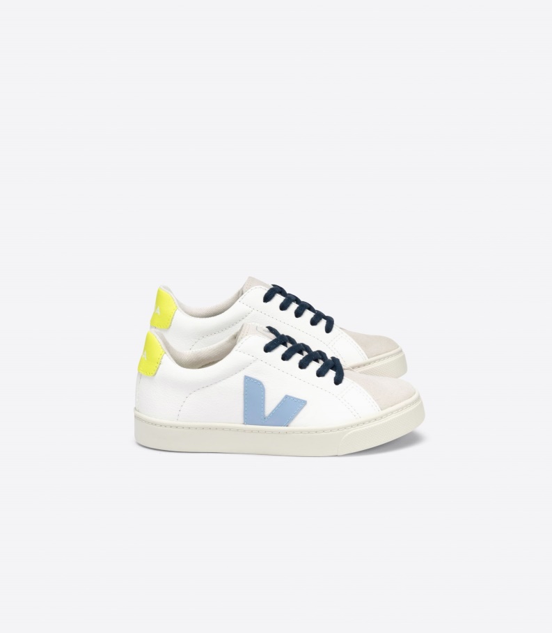 Laces Chromefree White Steel Jaune Fluo Perfect Veja