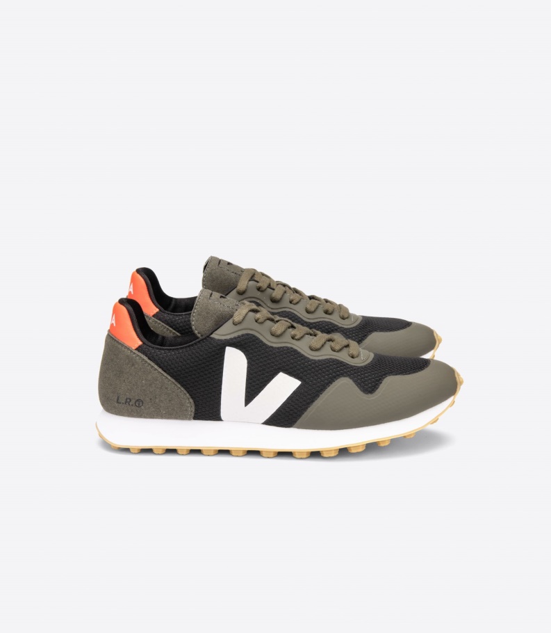 Premium Veja Rt Alveomesh Black White Kaki