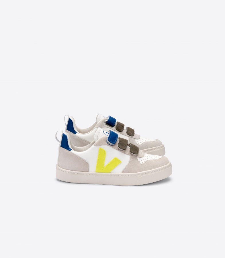 Veja X Bonton White Jaune Fluo Indigo