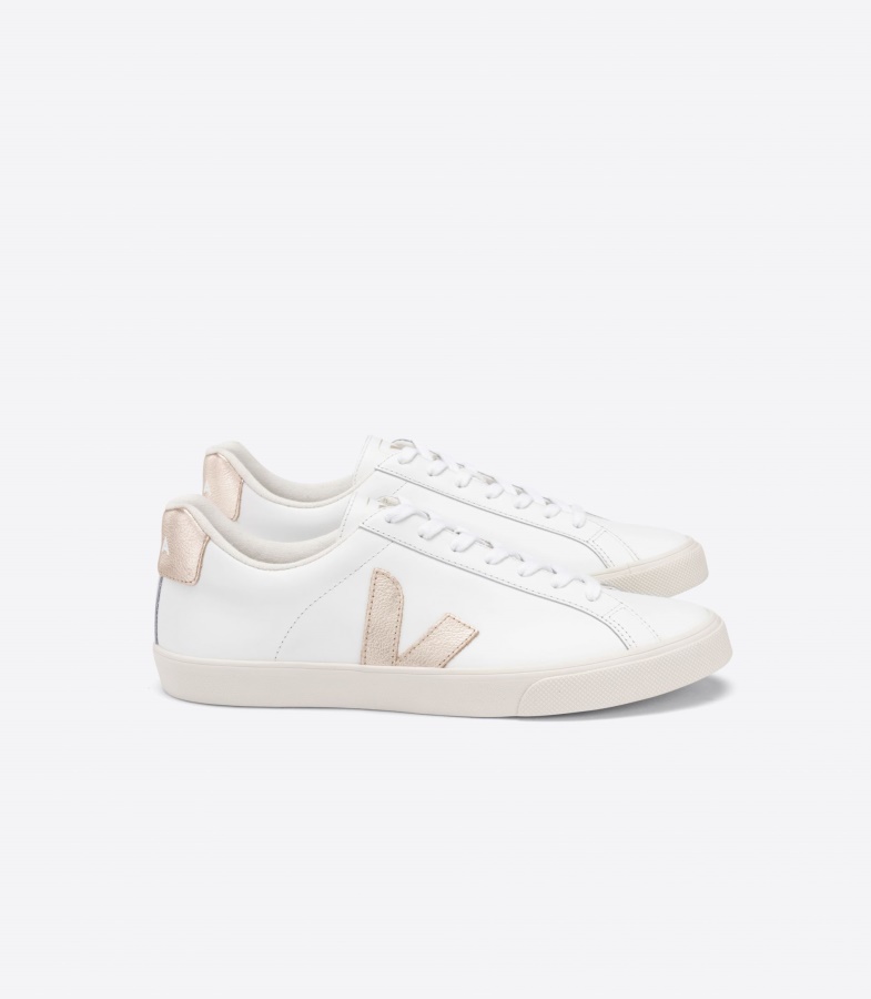 Esplar Leather White Platine Veja