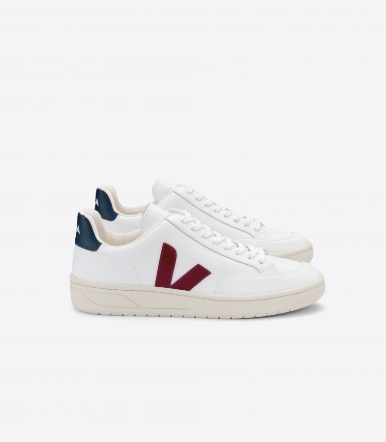 V-12 Leather White Marsala Nautico Veja